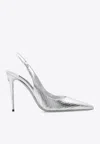 Dolce & Gabbana 120mm Snakeskin-effect Leather Pumps In Silver