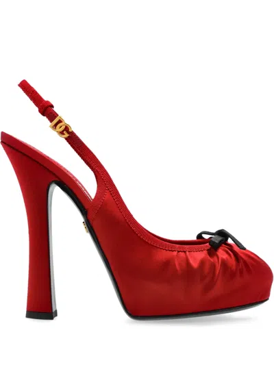 Dolce & Gabbana 105mm Ballerina Pumps In Pink