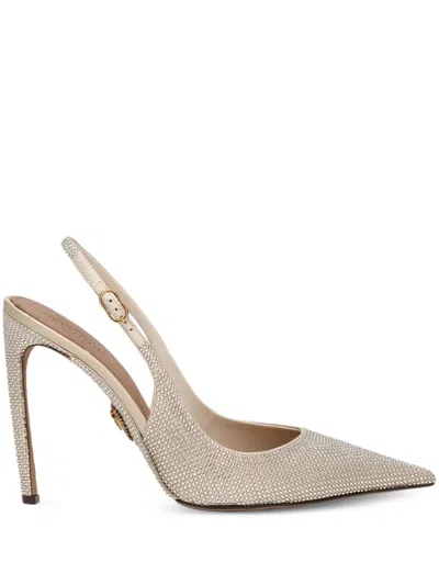 Dolce & Gabbana 105mm Devotion Rhinestone-embellished Slingback Pumps In Neutral