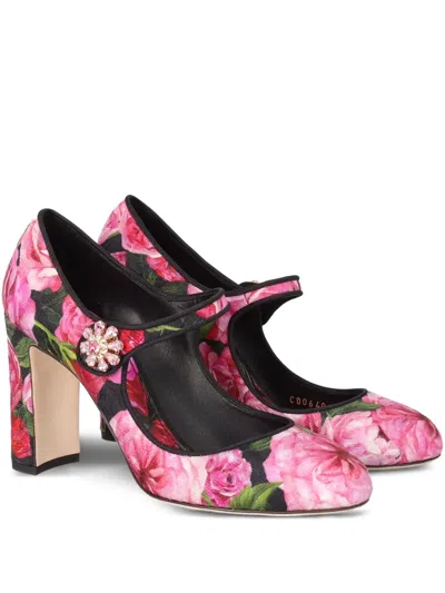 Pre-owned Dolce & Gabbana 105mm Floral-print Pumps
