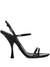 Dolce & Gabbana Women 105mm Leather Ankle Strap Sandals In Black
