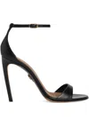 Dolce & Gabbana Devotion 105 Patent Leather Sandals In Black