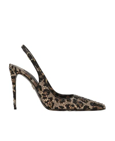 DOLCE & GABBANA DOLCE  GABBANA LEOPARD-PRINT POINTED-TOE PUMPS