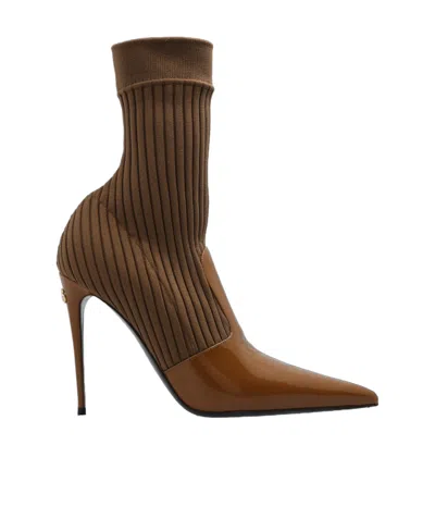 DOLCE & GABBANA DOLCE  GABBANA POINTED-TOE HEELED BOOTS