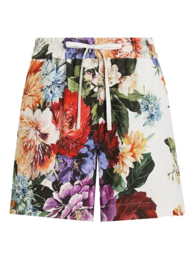 DOLCE & GABBANA FLORAL-PRINT SHORTS