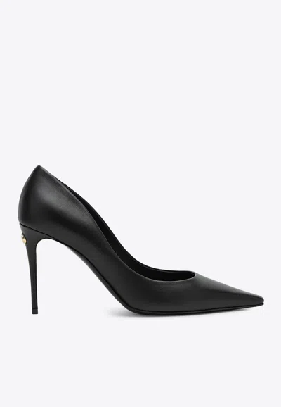 Dolce & Gabbana 110 Leather Décolleté Pumps In Black