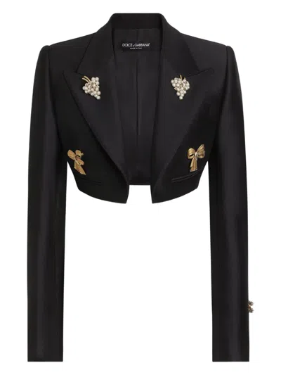 Dolce & Gabbana クロップド ジャケット In Black