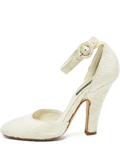 Pre-owned Dolce & Gabbana 110mm Leather Heeled Sandals