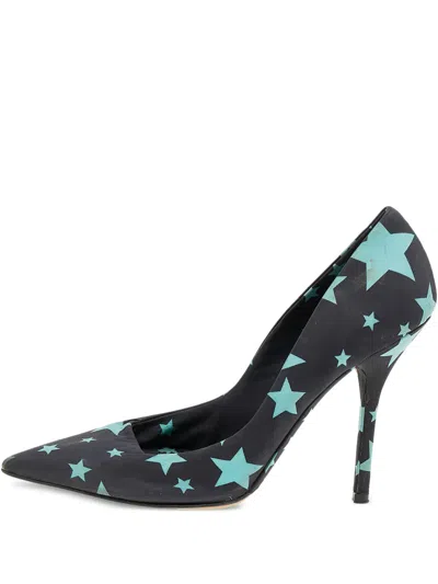 Pre-owned Dolce & Gabbana 110mm Star-print Leather Pumps