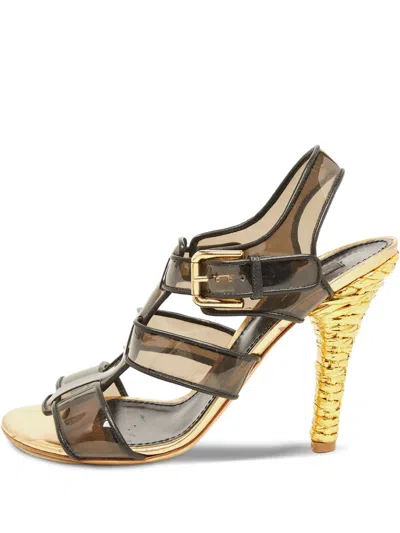 Pre-owned Dolce & Gabbana 115mm Transparent-design Sandals