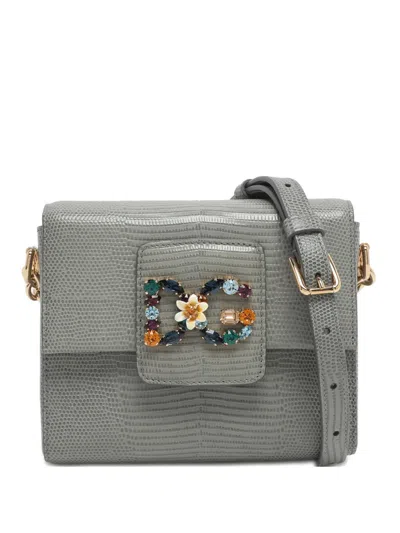 Pre-owned Dolce & Gabbana ミレニアルズ エンボス クリスタルトゴ ミニバッグ