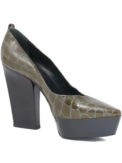 Pre-owned Dolce & Gabbana 120mm Croc-embossed Pumps