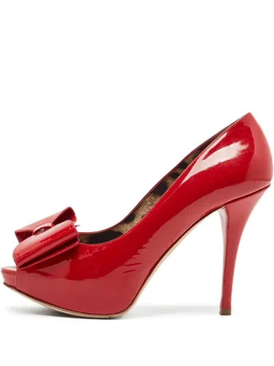 Pre-owned Dolce & Gabbana 120mm Leather Heeled Pumps