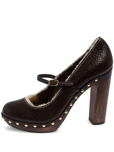 Pre-owned Dolce & Gabbana 120mm Leather Heeled Pumps