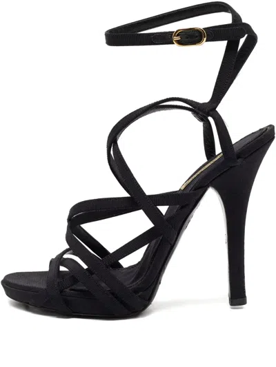 Pre-owned Dolce & Gabbana 120mm Leather Heeled Sandals