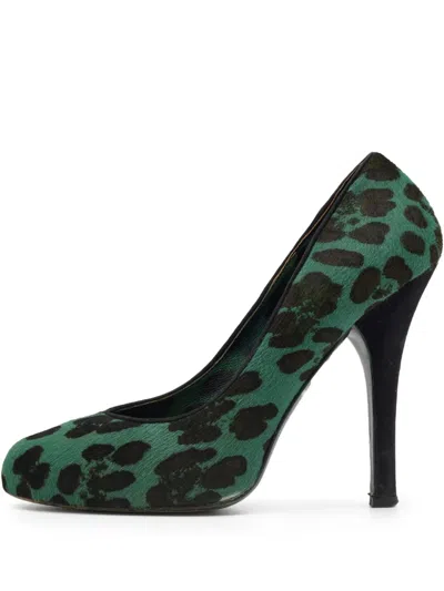 Pre-owned Dolce & Gabbana 120mm Leopard-print Heeled Pumps