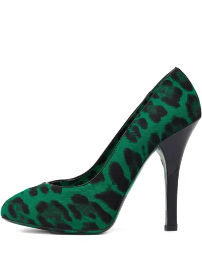 Pre-owned Dolce & Gabbana 120mm Leopard-print Heeled Pumps