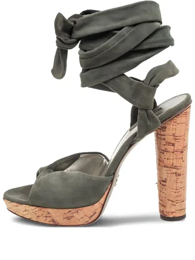Pre-owned Dolce & Gabbana 125mm Suede Sandals