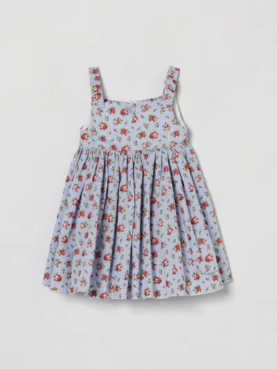 Dolce & Gabbana Babies'  Girl's Two-piece Floral Print Cotton Set In Blue