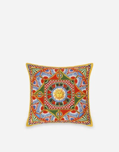 Dolce & Gabbana Acrylic Fabric Outdoor Cushion In Multi