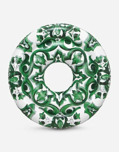 Dolce & Gabbana Printed Pool Float In Green