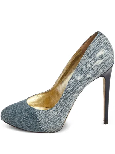 Pre-owned Dolce & Gabbana 130mm Denim Pumps