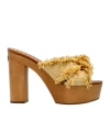 Dolce & Gabbana Woven Raffia Platform Sandals