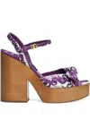 Dolce & Gabbana Maiolica Printed Knot Platform Sandals