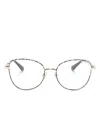 Dolce & Gabbana 1355 Butterfly-frame Glasses In Gold