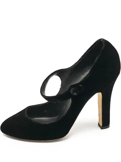 Pre-owned Dolce & Gabbana 145mm Velvet Pumps