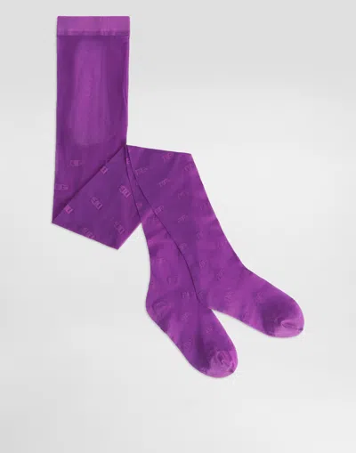 Dolce & Gabbana 15 Denier Tights In Purple