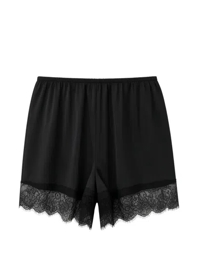 Dolce & Gabbana Lace-trim Shorts In Black