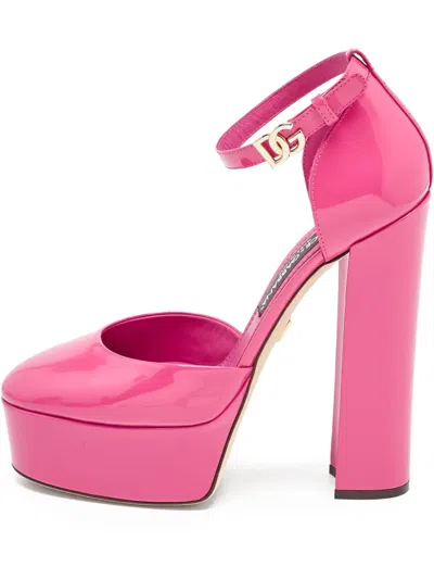 Pre-owned Dolce & Gabbana 150mm Leather Platform Pumps