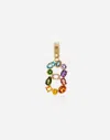 Dolce & Gabbana 18 Kt Yellow Gold Rainbow Pendant With Multicolor Finegemstones Representing Number 8 Yellow Gold Fe In Yellow Gold