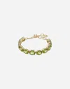 DOLCE & GABBANA ANNA BRACELET IN YELLOW GOLD 18KT AND PERIDOTS