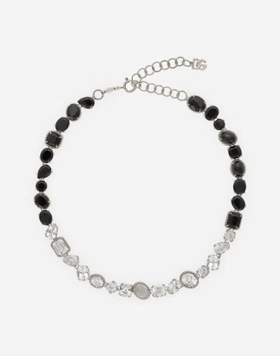 Dolce & Gabbana Anna Bracelet In White Gold 18kt With Spinel And Topazes In Weiss