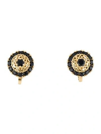 Pre-owned Dolce & Gabbana 18k Sapphire Sicily Earclip Earrings In Multi
