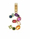 Dolce & Gabbana 18kt Yellow Gold Number 3 Gemstone Pendant In Gold