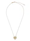 Dolce & Gabbana 18k Yellow Gold Devotion Diamond And Pearl Necklace In Gold