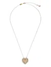 Dolce & Gabbana 18k Yellow Gold Devotion Diamond Necklace In Metallic