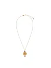 Dolce & Gabbana 18kt Yellow Gold Filigree Rhodolite Pendant Necklace In Gold
