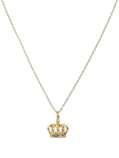 Dolce & Gabbana 18kt Yellow Gold Crown Pendant Necklace