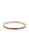 Dolce & Gabbana Tennis Bracelet In Yellow Gold 18kt With Multicolor Sapphires In Gold