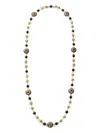 Dolce & Gabbana 18k Yellow Gold Sicily Jade And Black Sapphire Necklace In Gold