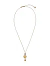 Dolce & Gabbana 18kt Yellow Gold Sapphire Heart Pendant Necklace In Gold