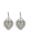 Dolce & Gabbana 18kt White Gold Devotion Diamond Earrings In Metallic