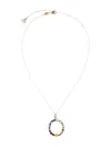 Dolce & Gabbana 18kt Yellow Gold Initial O Gemstone Necklace In Gold