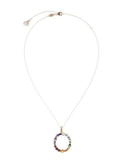 Dolce & Gabbana 18kt Yellow Gold Initial O Gemstone Necklace