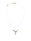 Dolce & Gabbana 18kt Yellow Gold Initial Y Gemstone Necklace In Gold