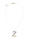 Dolce & Gabbana 18kt Yellow Gold Initial Z Gemstone Necklace In Gold